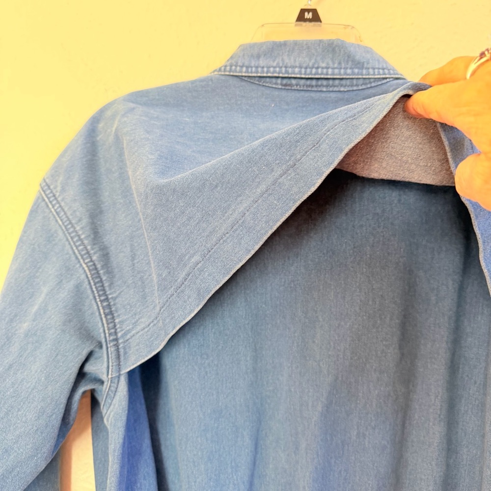 Vintage denim jumpsuit with black leggings - Picture 5 of 9